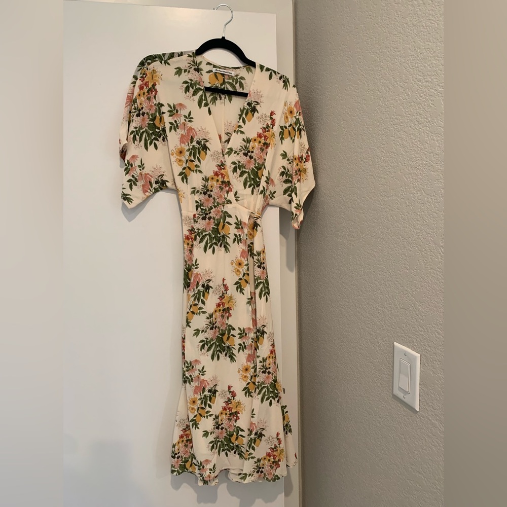 Reformation wrap dress, size medium, worn once, dry cleaned.